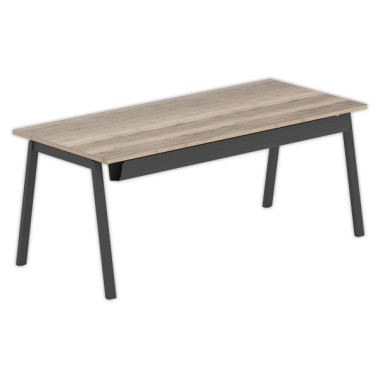 Bureau rectangulaire 180x80 Chêne veiné/ piét. Anthracite BANGKOK - Shopdeschefs