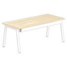 Bureau rectangulaire 180x80 Hêtre / piét. Blanc BANGKOK - Shopdeschefs