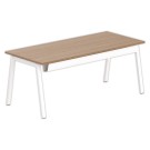 Bureau rectangulaire 180x80 Noyer / piét. Blanc BANGKOK - Shopdeschefs
