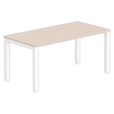 Bureau BRUXELLES 160 x 80 acacia - pieds blancs - Fiducial Office Solutions