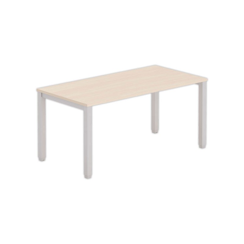 Bureau BRUXELLES 160 x 80 acacia - pieds aluminium - Fiducial Office Solutions