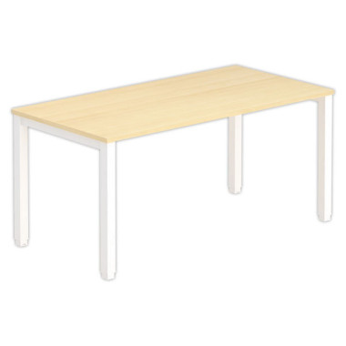 Bureau BRUXELLES 160 x 80 hêtre - pieds blancs - Fiducial Office Solutions