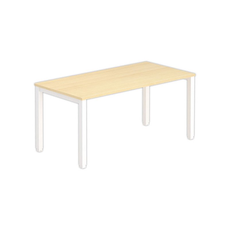 Bureau BRUXELLES 160 x 80 hêtre - pieds blancs - Fiducial Office Solutions