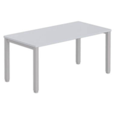 Bureau BRUXELLES 160 x 80 gris - pieds aluminium - Fiducial Office Solutions