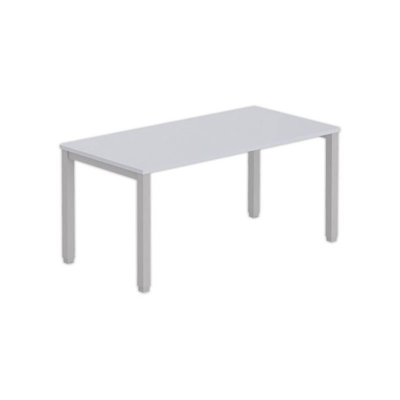 Bureau BRUXELLES 160 x 80 gris - pieds aluminium - Fiducial Office Solutions