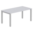 Bureau BRUXELLES 160 x 80 gris - pieds aluminium - Fiducial Office Solutions