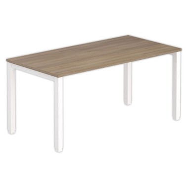 Bureau BRUXELLES 160 x 80 noyer - pieds blancs - Fiducial Office Solutions