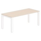 Bureau BRUXELLES 180 x 80 acacia - pieds blancs - Fiducial Office Solutions