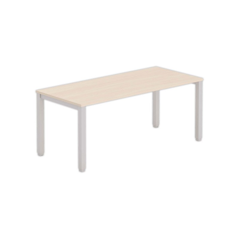 Bureau BRUXELLES 180 x 80 acacia - pieds aluminium - Fiducial Office Solutions