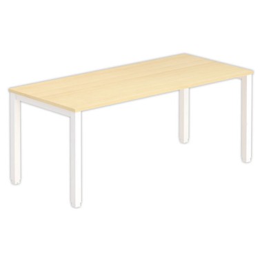 Bureau BRUXELLES 180 x 80 hêtre - pieds blancs - Fiducial Office Solutions
