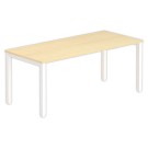Bureau BRUXELLES 180 x 80 hêtre - pieds blancs - Fiducial Office Solutions