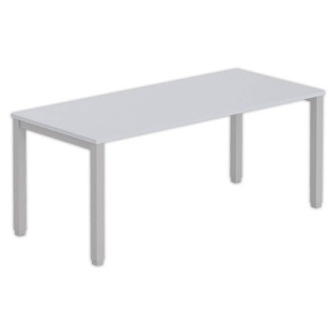 Bureau BRUXELLES 180 x 80 gris - pieds aluminium - Fiducial Office Solutions