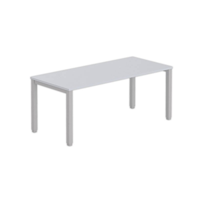 Bureau BRUXELLES 180 x 80 gris - pieds aluminium - Fiducial Office Solutions