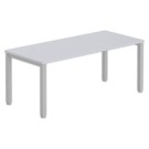 Bureau BRUXELLES 180 x 80 gris - pieds aluminium - Fiducial Office Solutions
