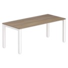 Bureau BRUXELLES 180 x 80 noyer - pieds blancs - Fiducial Office Solutions