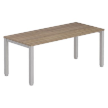 Bureau BRUXELLES 180 x 80 noyer - pieds aluminium - Fiducial Office Solutions