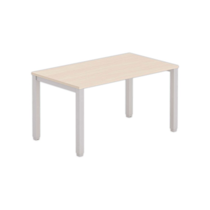 Bureau BRUXELLES 140 x 80 acacia - pieds aluminium - Fiducial Office Solutions