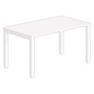 Bureau BRUXELLES 140 x 80 blanc - pieds blancs - Fiducial Office Solutions