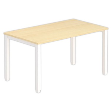 Bureau BRUXELLES 140 x 80 hêtre - pieds blancs - Fiducial Office Solutions