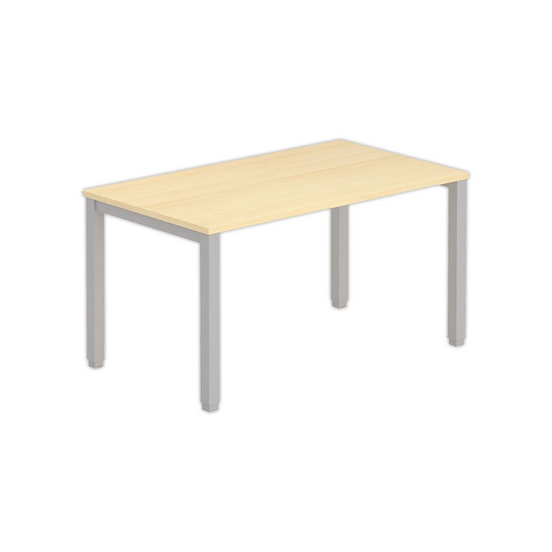 Bureau BRUXELLES 140 x 80 hêtre - pieds aluminium - Fiducial Office Solutions