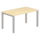 Bureau BRUXELLES 140 x 80 hêtre - pieds aluminium - Fiducial Office Solutions