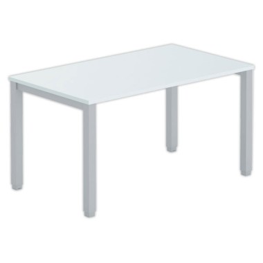 Bureau BRUXELLES 140 x 80 gris - piedsaluminium - Fiducial Office Solutions