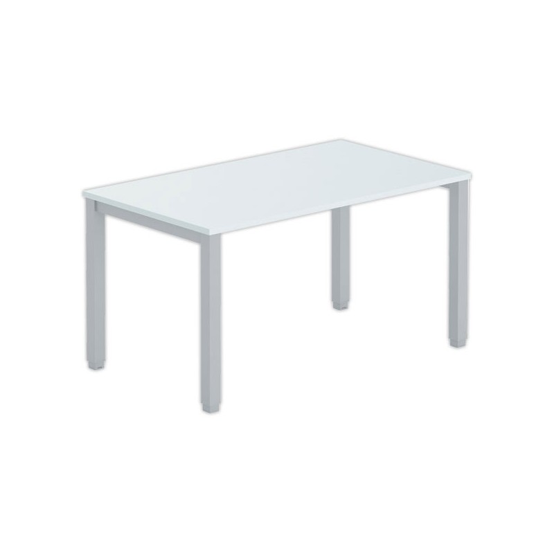 Bureau BRUXELLES 140 x 80 gris - piedsaluminium - Fiducial Office Solutions