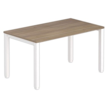Bureau BRUXELLES 140 x 80 noyer - pieds blancs - Fiducial Office Solutions
