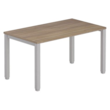 Bureau BRUXELLES 140 x 80 noyer - pieds aluminium - Fiducial Office Solutions