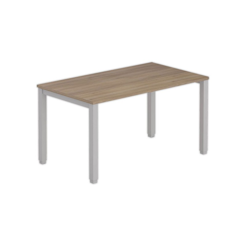 Bureau BRUXELLES 140 x 80 noyer - pieds aluminium - Fiducial Office Solutions