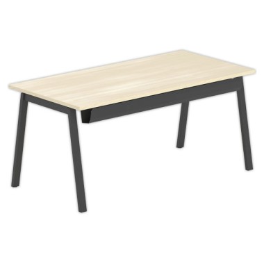 Bureau rectangulaire 160x80 Acacia clair / piét. Anthracite BANGKOK - Shopdeschefs