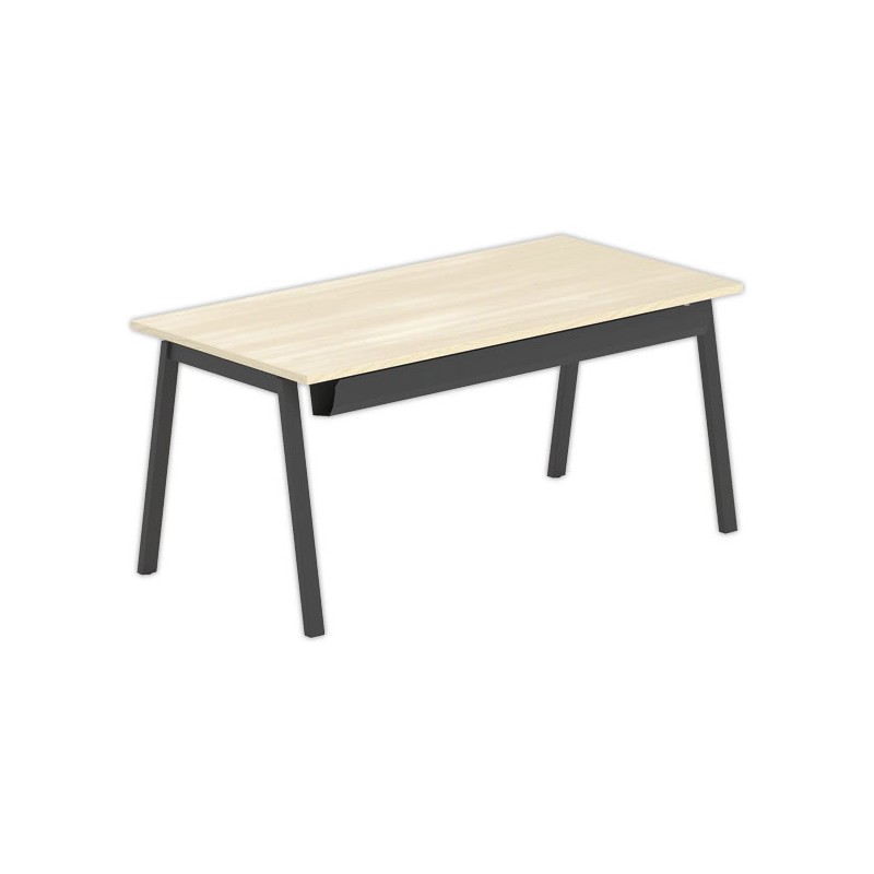 Bureau rectangulaire 160x80 Acacia clair / piét. Anthracite BANGKOK - Shopdeschefs