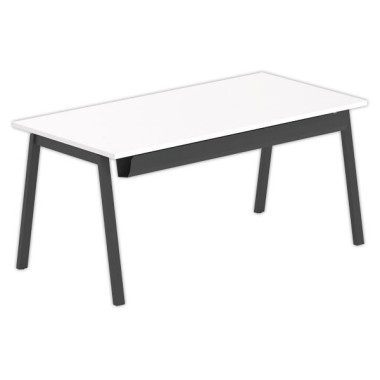 Bureau rectangulaire 160x80 Blanc/ piét. Anthracite BANGKOK - Shopdeschefs