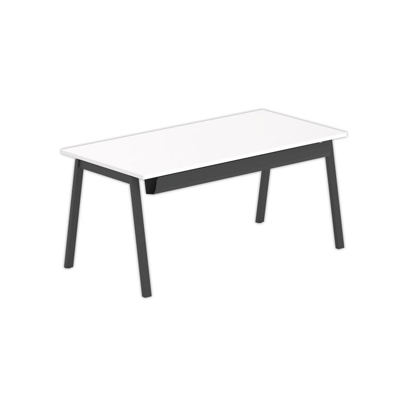 Bureau rectangulaire 160x80 Blanc/ piét. Anthracite BANGKOK - Shopdeschefs