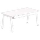 Bureau rectangulaire 160x80 Blanc/ piét. Blanc BANGKOK - Shopdeschefs