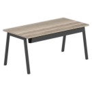 Bureau rectangulaire 160x80 Chêne veiné / piét. Anthracite BANGKOK - Shopdeschefs