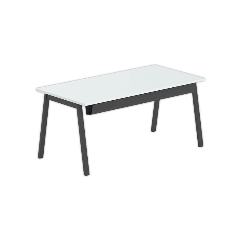 Bureau rectangulaire 160x80 Gris / piét. Anthracite BANGKOK - Shopdeschefs