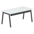 Bureau rectangulaire 160x80 Gris / piét. Anthracite BANGKOK - Shopdeschefs