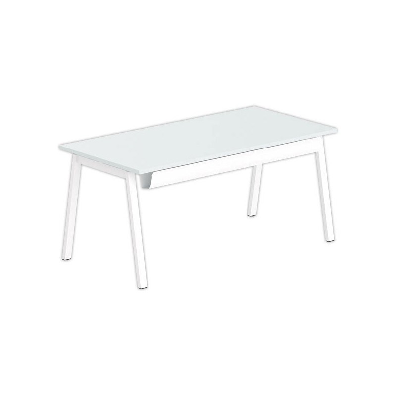 Bureau rectangulaire 160x80 Gris/ piét. Blanc BANGKOK - Shopdeschefs