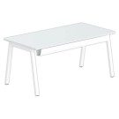 Bureau rectangulaire 160x80 Gris/ piét. Blanc BANGKOK - Shopdeschefs