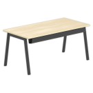 Bureau rectangulaire 160x80 Hêtre / piét. Anthracite BANGKOK - Shopdeschefs