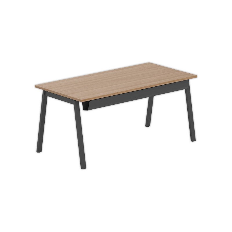 Bureau rectangulaire 160x80 Noyer / piét. Anthracite BANGKOK - Shopdeschefs