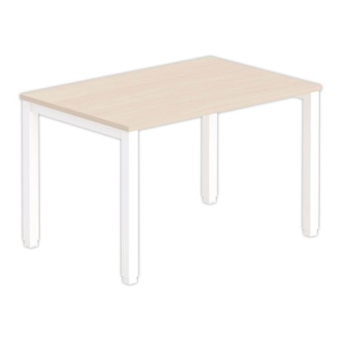 Bureau BRUXELLES 120 x 80 acacia- pieds blancs - Fiducial Office Solutions