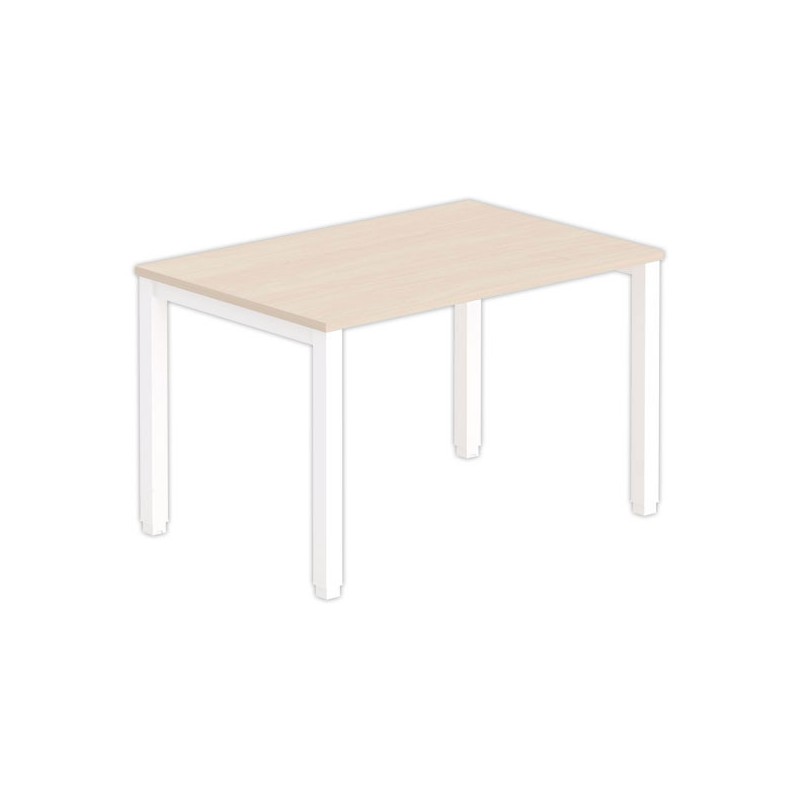 Bureau BRUXELLES 120 x 80 acacia- pieds blancs - Fiducial Office Solutions