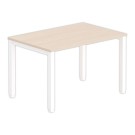 Bureau BRUXELLES 120 x 80 acacia- pieds blancs - Fiducial Office Solutions