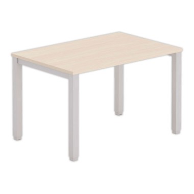 Bureau BRUXELLES 120 x 80 acacia - pieds aluminium - Fiducial Office Solutions