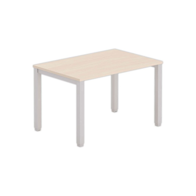 Bureau BRUXELLES 120 x 80 acacia - pieds aluminium - Fiducial Office Solutions