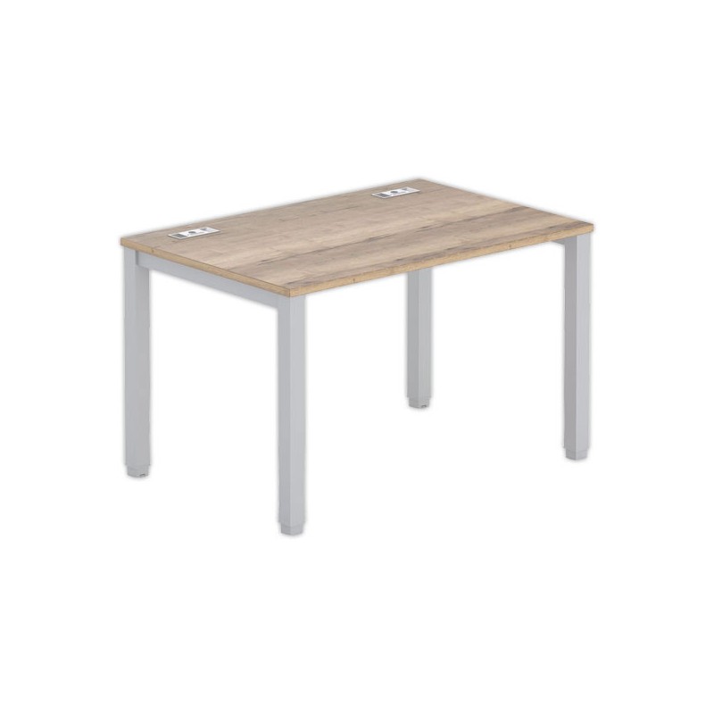 Bureau 120 x 80 chêne veiné - pieds aluminium - Fiducial Office Solutions