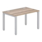 Bureau 120 x 80 chêne veiné - pieds aluminium - Fiducial Office Solutions