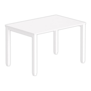 Bureau BRUXELLES 120 x 80 blanc - pieds blancs - Fiducial Office Solutions